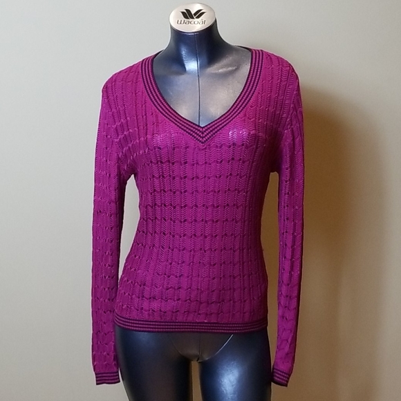 Missoni for Target Sweaters - Missoni for Target Deep Raspberry Zig Zag Sweater